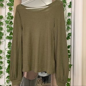 Long sleeve green sweater